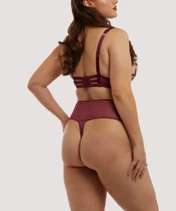 Dita Von Teese Lingerie Rosabelle Dark Cherry Curve Thong