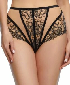 Dita Von Teese Lingerie Nocturnelle Black Long Line Brief