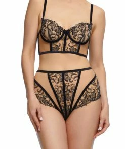 Dita Von Teese Lingerie Nocturnelle Black Long Line Brief