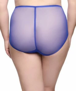 Dita Von Teese Lingerie Vedette Capri Blue High Waist Curve Brief Knickers