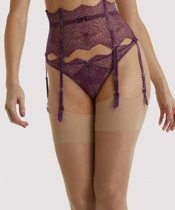 Dita Von Teese Lingerie Lurex Amythest Suspender Suspenders