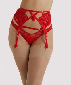 Dita Von Teese Lingerie Madame X Red Suspender Outlet