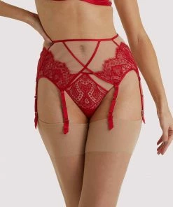Dita Von Teese Lingerie Outlet Maestra Red Suspender