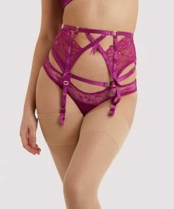 Dita Von Teese Lingerie Magenta Madame X Suspender