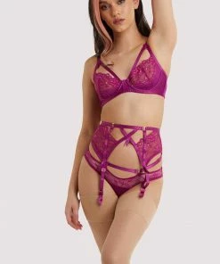 Dita Von Teese Lingerie Magenta Madame X Suspender