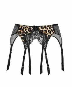 Dita Von Teese Lingerie Millicent Leopard Curve Suspender Belt
