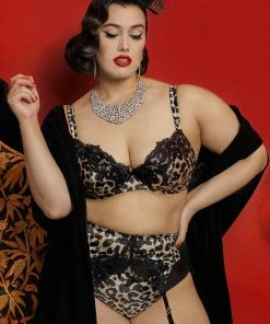 Dita Von Teese Lingerie Millicent Leopard Curve Suspender Belt