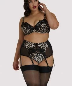 Dita Von Teese Lingerie Millicent Leopard Curve Suspender Belt