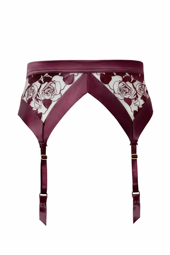 Dita Von Teese Lingerie Rosabelle Dark Cherry Suspender 8 Dita Von Teese Lingerie Rosabelle Dark Cherry Suspender