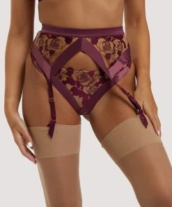 Dita Von Teese Lingerie Rosabelle Dark Cherry Suspender