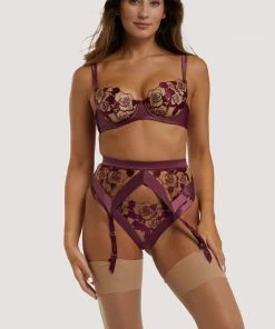 Dita Von Teese Lingerie Rosabelle Dark Cherry Suspender 11 Dita Von Teese Lingerie Rosabelle Dark Cherry Suspender