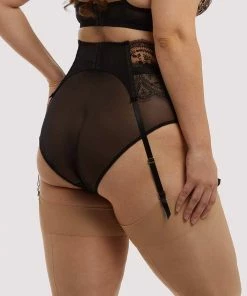 Dita Von Teese Lingerie Severine Black Curve Suspender Suspenders