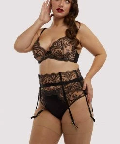 Dita Von Teese Lingerie Severine Black Curve Suspender Suspenders