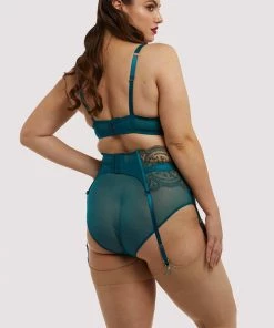 Dita Von Teese Lingerie Suspenders Severine Shady Spruce Curve Suspender