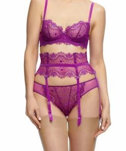 Dita Von Teese Lingerie Vedette Shocking Violet Suspender Suspenders