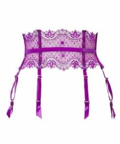 Dita Von Teese Lingerie Vedette Shocking Violet Suspender Suspenders