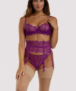 Dita Von Teese Lingerie Vedette Shocking Violet Suspender Suspenders