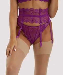 Dita Von Teese Lingerie Vedette Shocking Violet Suspender Suspenders