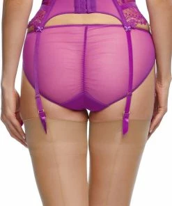 Dita Von Teese Lingerie Vedette Shocking Violet Suspender Suspenders