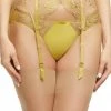 Dita Von Teese Lingerie Suspenders Julies' Roses Chartreuse Suspender