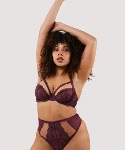 Felicity Hayward X PP Astrid Merlot Lace And Trim Bra Bras