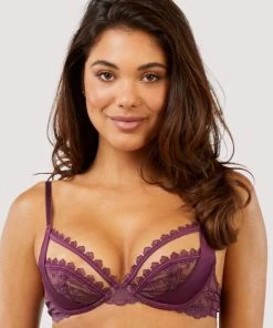 Felicity Hayward X PP Astrid Merlot Lace And Trim Bra Bras