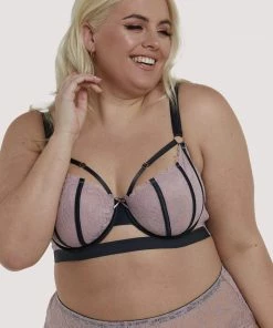 Felicity Hayward X PP Outlet Celestina Satin Binding Lace Curve Bra
