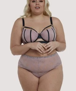 Felicity Hayward X PP Outlet Celestina Satin Binding Lace Curve Bra