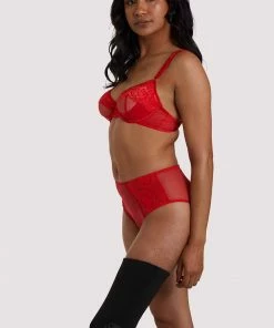 Felicity Hayward X PP Leona Red Plunge Bra Outlet