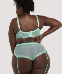 Felicity Hayward X PP Outlet Sabey Mint Floral Longline Curve Bra