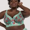 Felicity Hayward X PP Outlet Sabey Mint Floral Longline Curve Bra