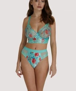 Felicity Hayward X PP Sabey Mint Floral Longline Fuller Bust Bra Outlet