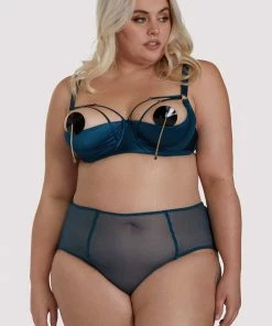 Felicity Hayward X PP Firenza Strappy Teal Bra Erotic