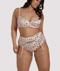 Felicity Hayward X PP Rowswell Polka Dot Peach Bra Outlet 32 Felicity Hayward X PP Rowswell Polka Dot Peach Bra Outlet