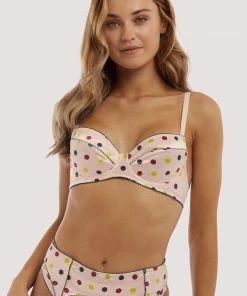 Felicity Hayward X PP Rowswell Polka Dot Peach Bra Outlet