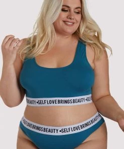 Felicity Hayward X PP Self Love Teal Crop Top