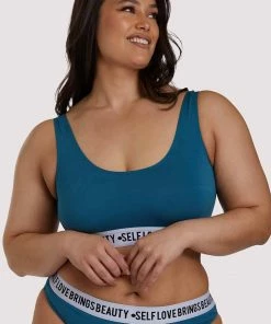 Felicity Hayward X PP Self Love Teal Crop Top