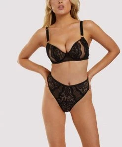 Felicity Hayward X PP Outlet Suede Lace Black Bra 21 Felicity Hayward X PP Outlet Suede Lace Black Bra