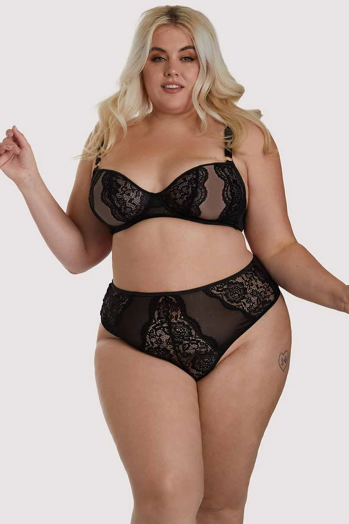 Felicity Hayward X PP Outlet Suede Lace Black Bra 6 Felicity Hayward X PP Outlet Suede Lace Black Bra