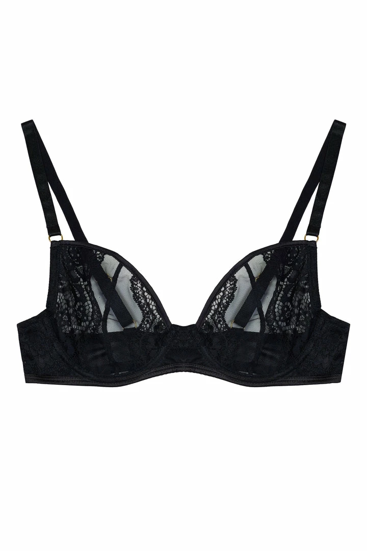 Felicity Hayward X PP Outlet Suede Lace Black Bra 15 Felicity Hayward X PP Outlet Suede Lace Black Bra