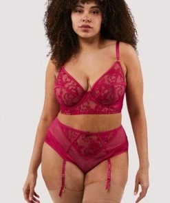 Felicity Hayward X PP Lyra Pink Longline Embroidery Bra Bras