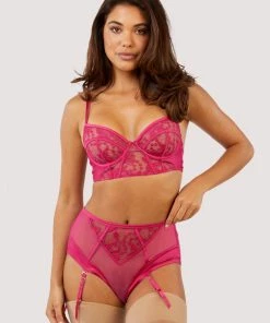 Felicity Hayward X PP Lyra Pink Longline Embroidery Bra Bras