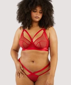 Felicity Hayward X PP Bras Mercury Red Harness Mesh Balcony Bra 23 Felicity Hayward X PP Bras Mercury Red Harness Mesh Balcony Bra