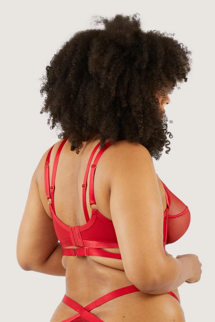 Felicity Hayward X PP Bras Mercury Red Harness Mesh Balcony Bra 13 Felicity Hayward X PP Bras Mercury Red Harness Mesh Balcony Bra