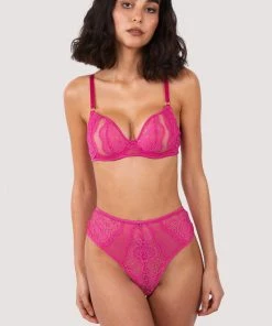 Felicity Hayward X PP Ophelia Pink Cut Out Lace Bra