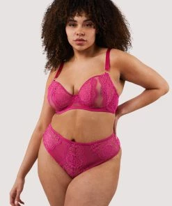 Felicity Hayward X PP Ophelia Pink Cut Out Lace Bra