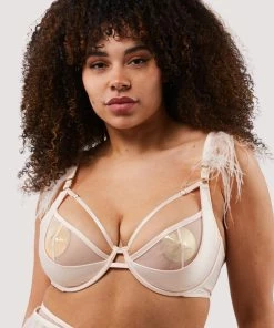 Felicity Hayward X PP Phoenix Blush Mesh And Satin Feather Bra Open Cup Bras 25 Felicity Hayward X PP Phoenix Blush Mesh And Satin Feather Bra Open Cup Bras