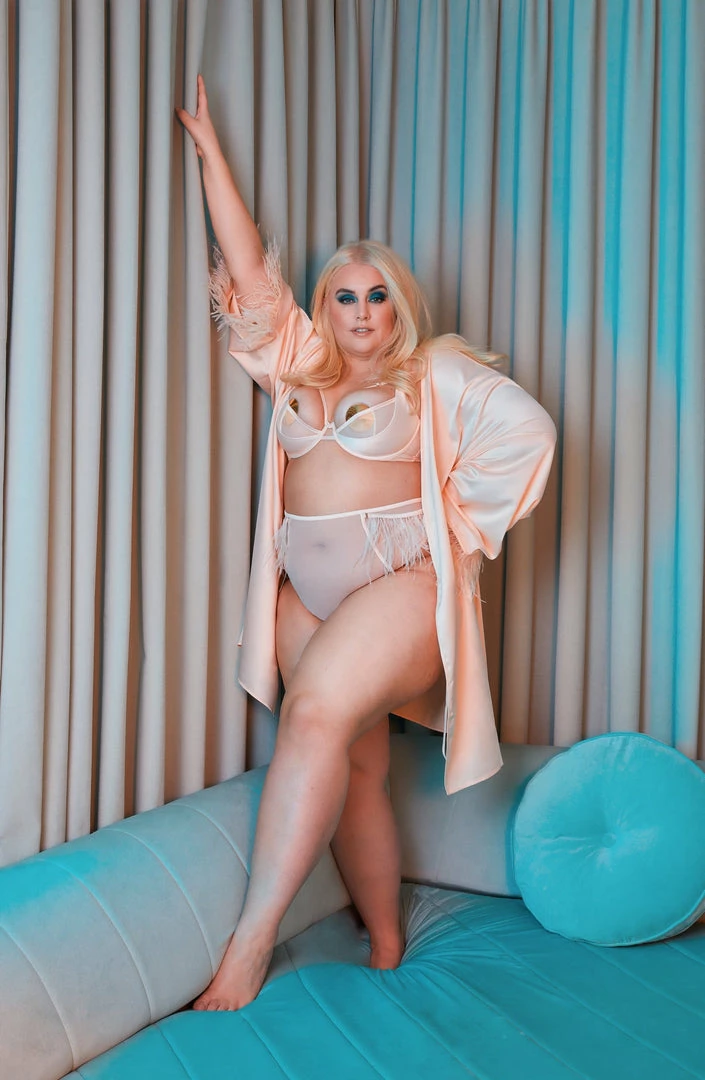 Felicity Hayward X PP Phoenix Blush Mesh And Satin Feather Bra Open Cup Bras 5 Felicity Hayward X PP Phoenix Blush Mesh And Satin Feather Bra Open Cup Bras