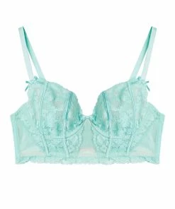Felicity Hayward X PP Vega Aqua Lace And Frill Longline Bra DD+ Bras