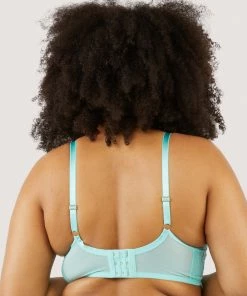 Felicity Hayward X PP Vega Aqua Lace And Frill Longline Bra DD+ Bras